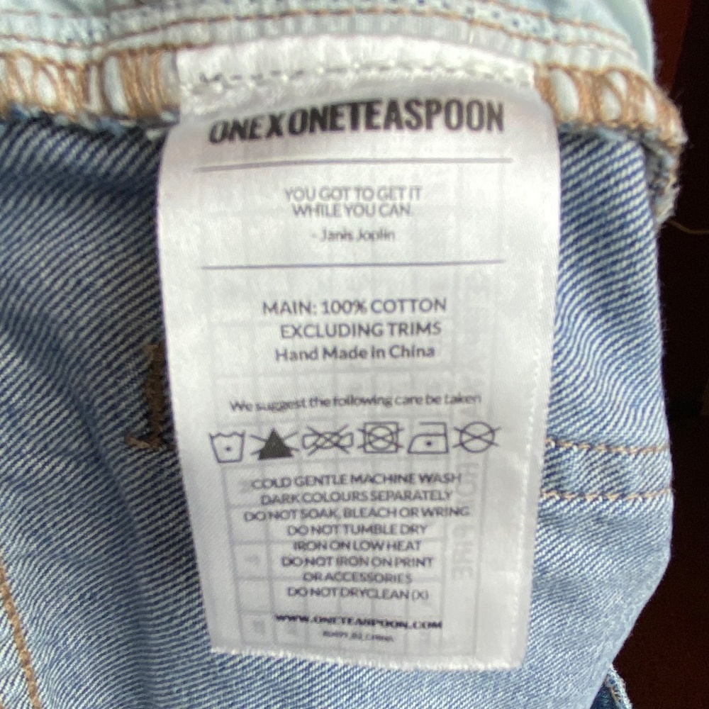 One x One Teaspoon Womenʻs Distressed White Wash Jeans Size 28 - Picture 11 of 11